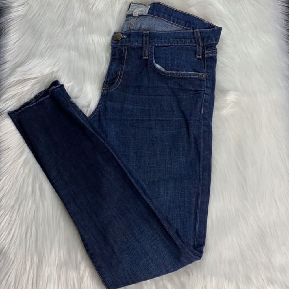 Current/Elliott The Roller Bonfire Raw Hem Jeans Size 24 - Picture 2 of 9